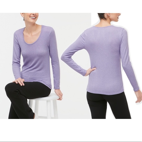 J. Crew Tops - JCrew Lavender Marled Tee in Cozy Yarn